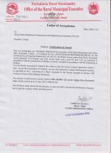 LETTER OF ACCEPTANCE.