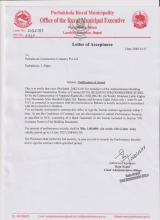 LETTER OF ACCEPTANCE.