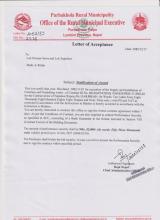 LETTER OF ACCEPTANCE.