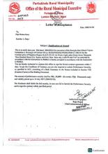 LETTER OF ACCEPTANCE.