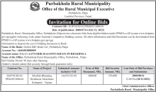 INVITATION FOR ONLINE BIDS