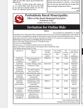 Invitation For Online Bids